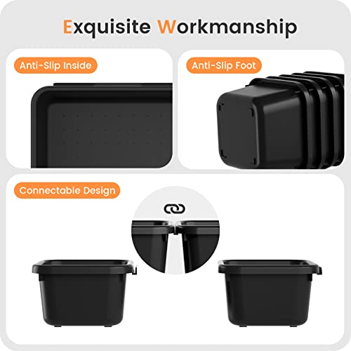 【Military Grade】A-LuGei Drawer Organizer,【𝟱𝗦𝗶𝘇𝗲】Makeup organizer,【Holds 177 Items】Bathroom Organizers and Storage,Organization and Storage,Desk Drawer Organizer for Vanity
