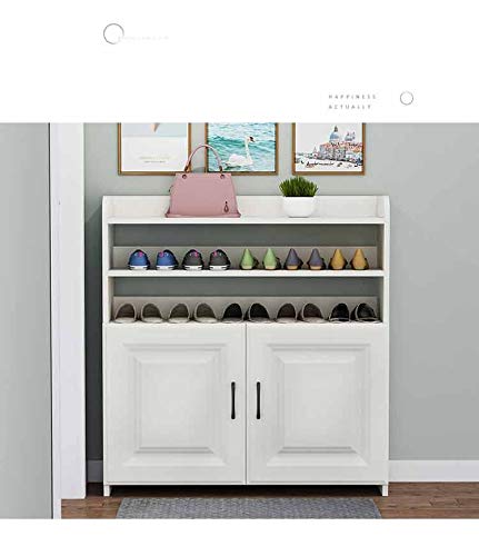 Shoe Rack Shelf Console Cabinet Simple Multi-Layer Large Capacity Shoe Cabinet Storage Cabinet Wooden Shoes (Color : 3-Pack) (Argento)