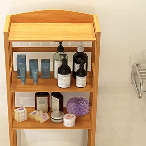 3 Tier Bamboo Over-The-Toilet Rack, Freestanding Washing Machine Organizer Stand, Space Saver Easy to Assemble Bathroom Shelf,for Kitchen,Laundry Room