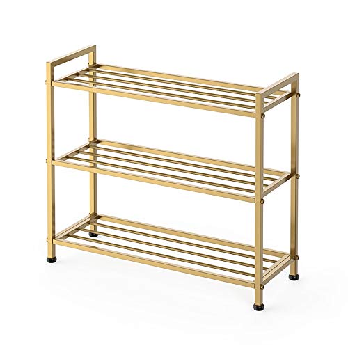 Simple Shoe Rack Into The Door Simple Iron Slippers to Collect The Shelf Rack Home Multi-Layer Shoes Shelf Shoe Cabinet (Size : Three Floors) ()