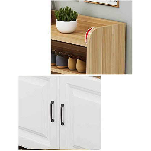 Shoe Rack Shelf Console Cabinet Simple Multi-Layer Large Capacity Shoe Cabinet Storage Cabinet Wooden Shoes (Color : 3-Pack) (Argento)