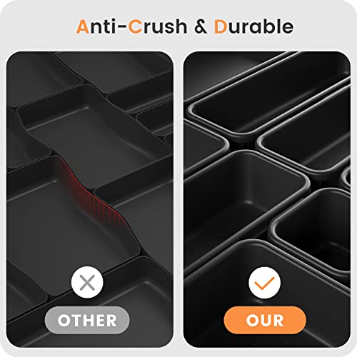 【Military Grade】A-LuGei Drawer Organizer,【𝟱𝗦𝗶𝘇𝗲】Makeup organizer,【Holds 177 Items】Bathroom Organizers and Storage,Organization and Storage,Desk Drawer Organizer for Vanity