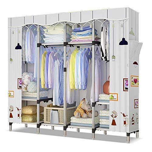 WGTYOA Wardrobe Simple Economical Assembly Bedroom Cabinet Storage Children's Space