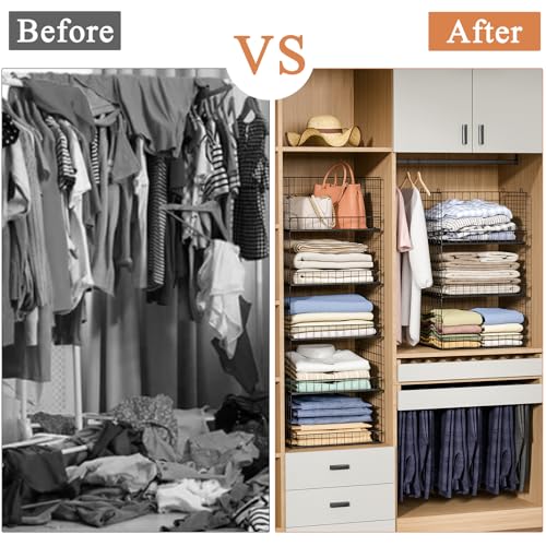 Yociyoga Stackable Closet Shelf Organizer