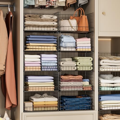 Yociyoga Stackable Closet Shelf Organizer