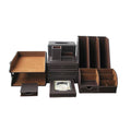 GFHSKRPL Large Office Desk Organizer Set Pen Holder Rectangle Tissue Box File Rack Document Tray Memo Case Ashtray