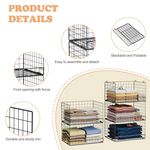 Yociyoga Stackable Closet Shelf Organizer