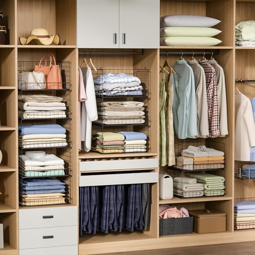 Yociyoga Stackable Closet Shelf Organizer