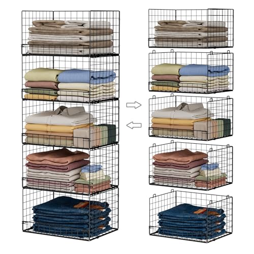 Yociyoga Stackable Closet Shelf Organizer