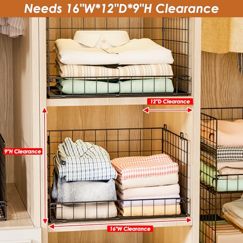 Yociyoga Stackable Closet Shelf Organizer