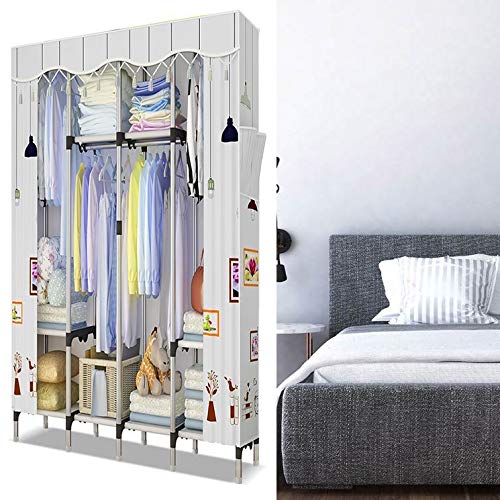 WGTYOA Wardrobe Simple Economical Assembly Bedroom Cabinet Storage Children's Space