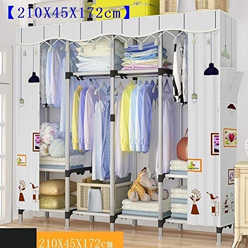 WGTYOA Wardrobe Simple Economical Assembly Bedroom Cabinet Storage Children's Space