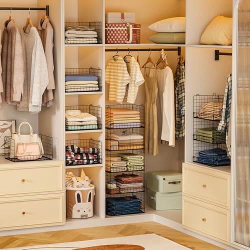 Yociyoga Stackable Closet Shelf Organizer