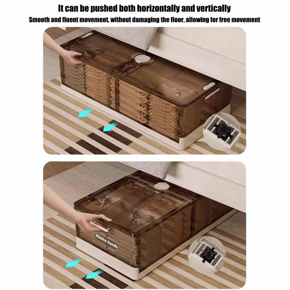 Etlegor Under Bed Storage with Wheels, Stackable Under Bed Storage Containers Multi-Purpose Under Bed Storage Bins Drawer for Clothes, Shoes, Blankets, Dolls
