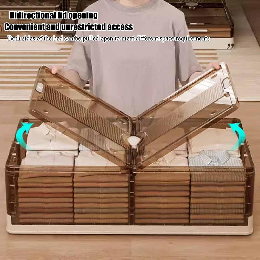 Etlegor Under Bed Storage with Wheels, Stackable Under Bed Storage Containers Multi-Purpose Under Bed Storage Bins Drawer for Clothes, Shoes, Blankets, Dolls