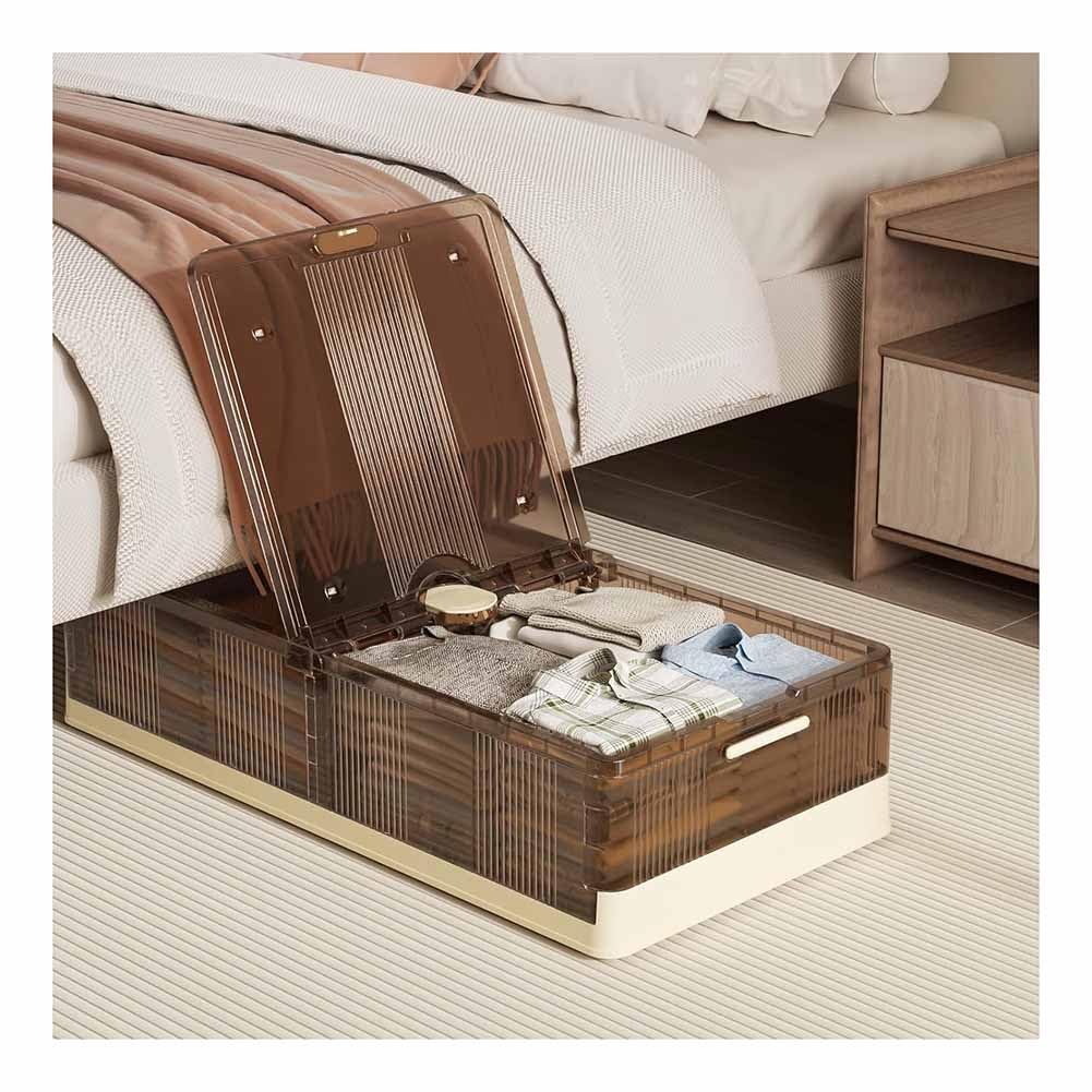 Etlegor Under Bed Storage with Wheels, Stackable Under Bed Storage Containers Multi-Purpose Under Bed Storage Bins Drawer for Clothes, Shoes, Blankets, Dolls