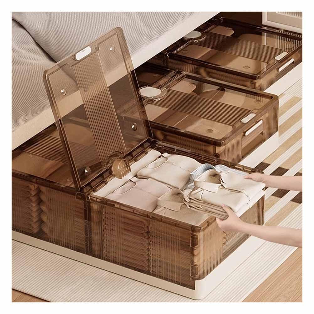 Etlegor Under Bed Storage with Wheels, Stackable Under Bed Storage Containers Multi-Purpose Under Bed Storage Bins Drawer for Clothes, Shoes, Blankets, Dolls