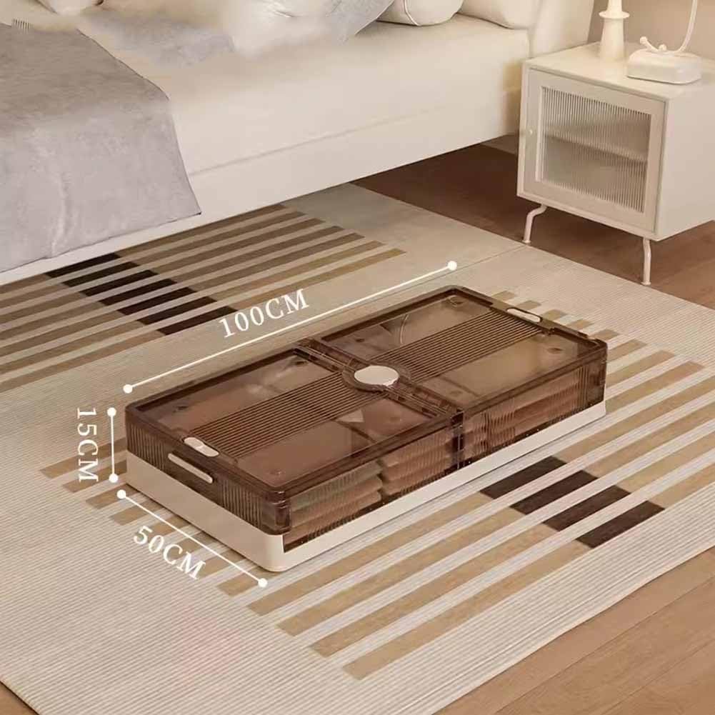 Etlegor Under Bed Storage with Wheels, Stackable Under Bed Storage Containers Multi-Purpose Under Bed Storage Bins Drawer for Clothes, Shoes, Blankets, Dolls