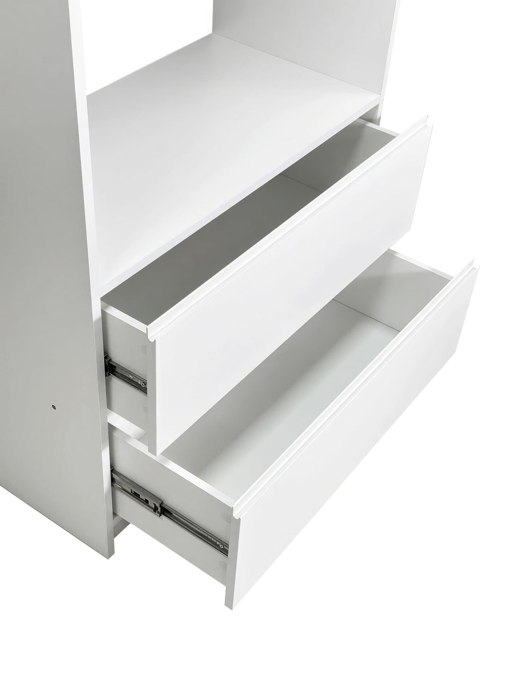 White Freestanding Walk in Wood Closet System HT550