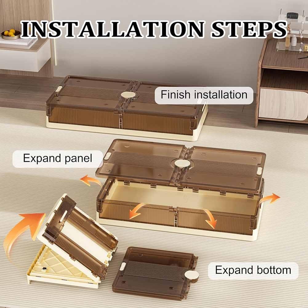 Etlegor Under Bed Storage with Wheels, Stackable Under Bed Storage Containers Multi-Purpose Under Bed Storage Bins Drawer for Clothes, Shoes, Blankets, Dolls
