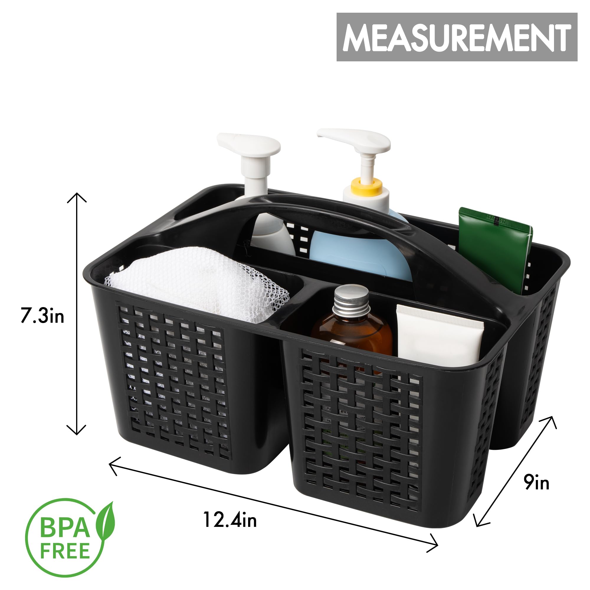 Tiawudi Cleanning Caddy Basket Plastic Storage Shower Caddy Bucket with Handle for Garden, Cleaning Supplies