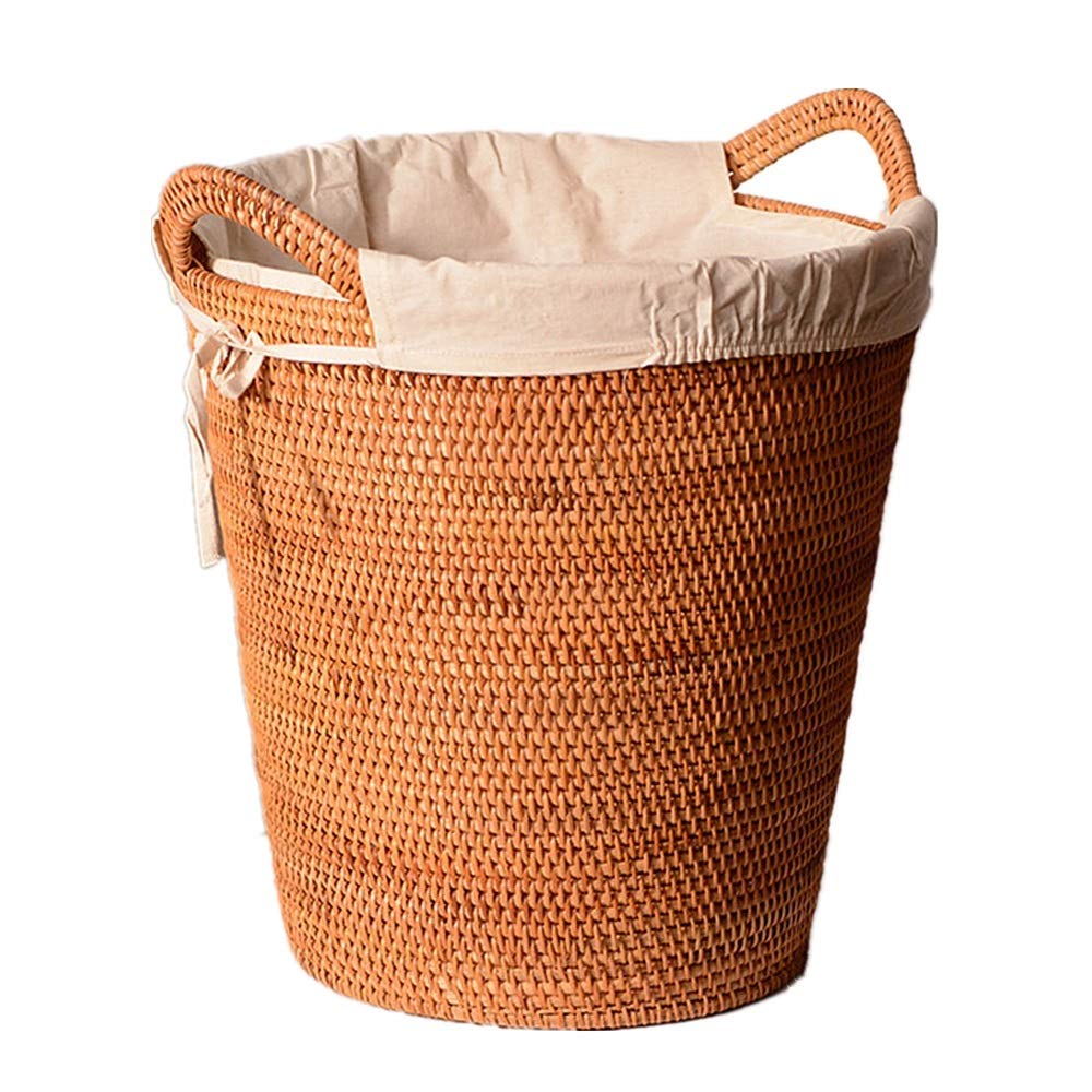 GTFDXJ Rattan Storage Box Household Dirty Clothes Storage Basket for Storing Clothes Toys Large Woven Storage Basket Woven Multipurpose Storage Box