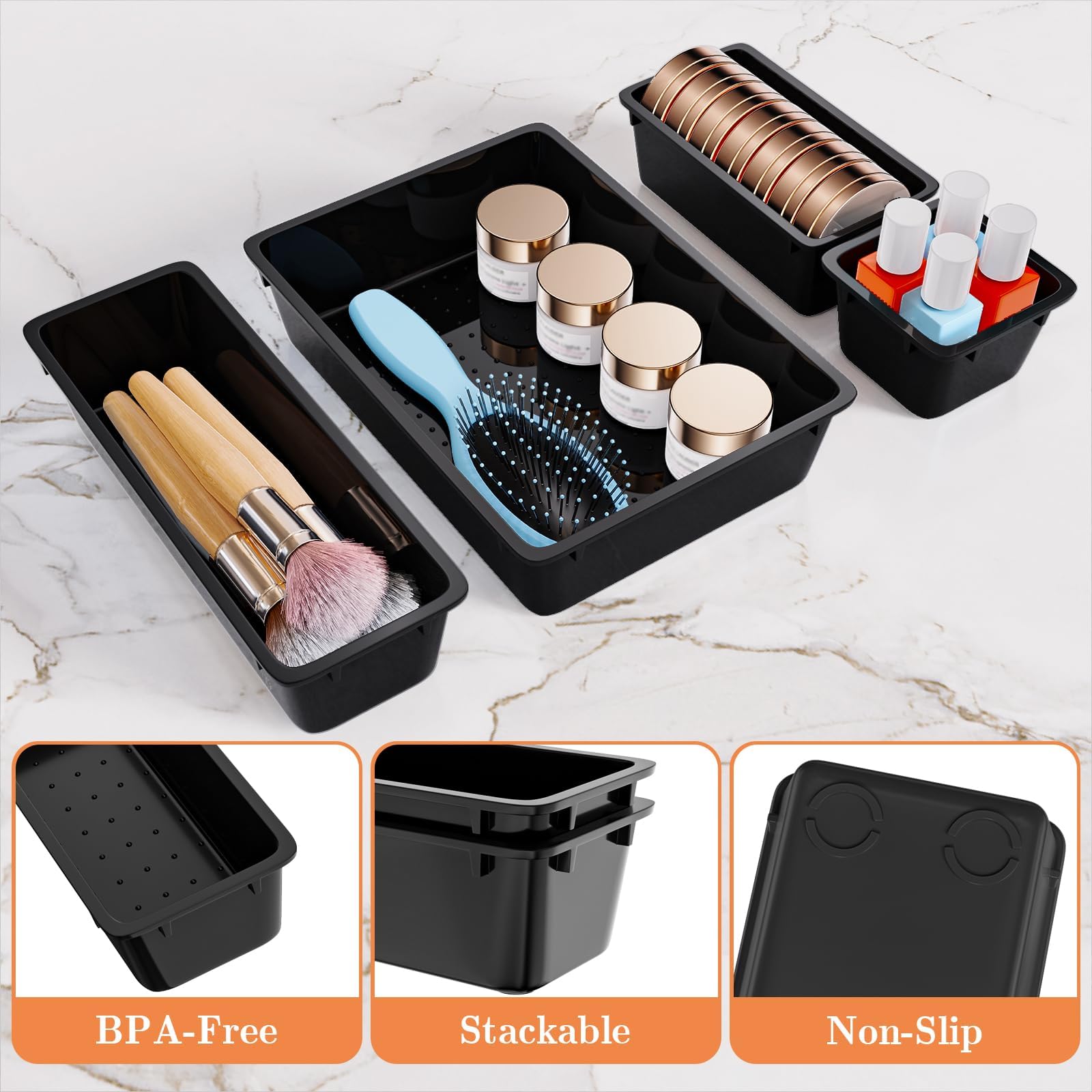 SpaceHacks 25 PCS Plastic Drawer Organizer