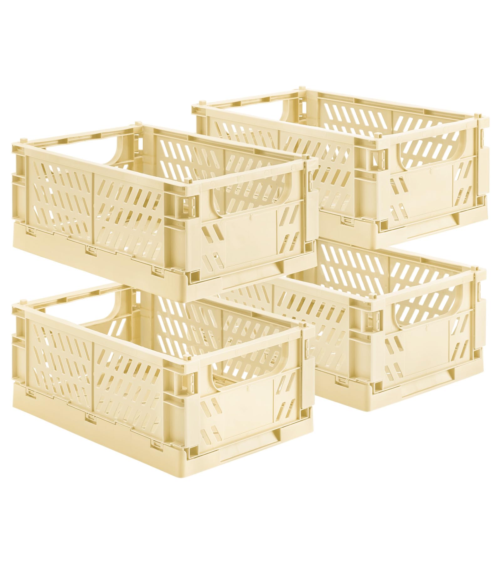 HUUSMOT Collapsible Small Plastic Storage Baskets
