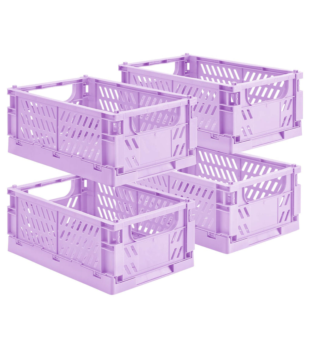 HUUSMOT Collapsible Small Plastic Storage Baskets