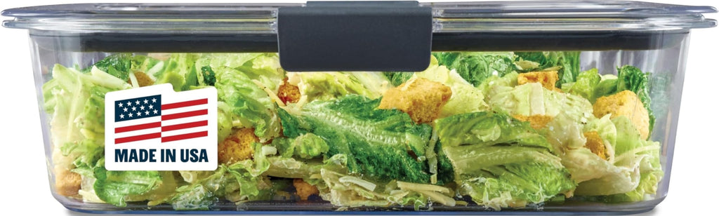 Rubbermaid Brilliance Meal Prep Containers, 2-Compartment Food Storage Containers, 2.85 Cup