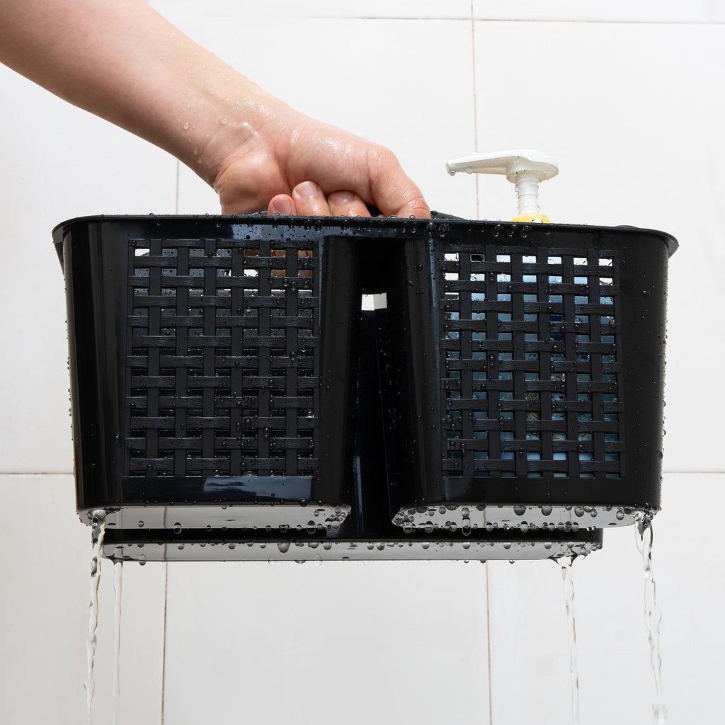 Tiawudi Cleanning Caddy Basket Plastic Storage Shower Caddy Bucket with Handle for Garden, Cleaning Supplies