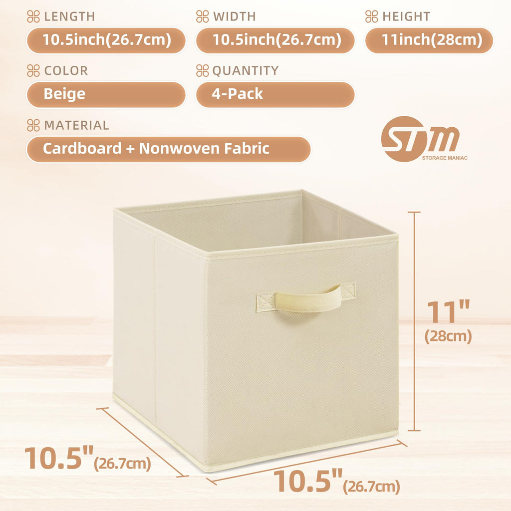 STORAGE MANIAC Storage Cubes, Collapsible Fabric Shelf Bins