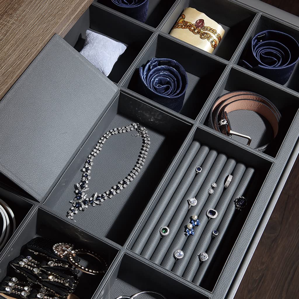 3FLQOOPP Women's Jewelry Box in Wardrobe, Cloakroom Sliding Drawers Organizer, Men's Belts, Ties, Watch Storage Boxes, for Men,Ladies