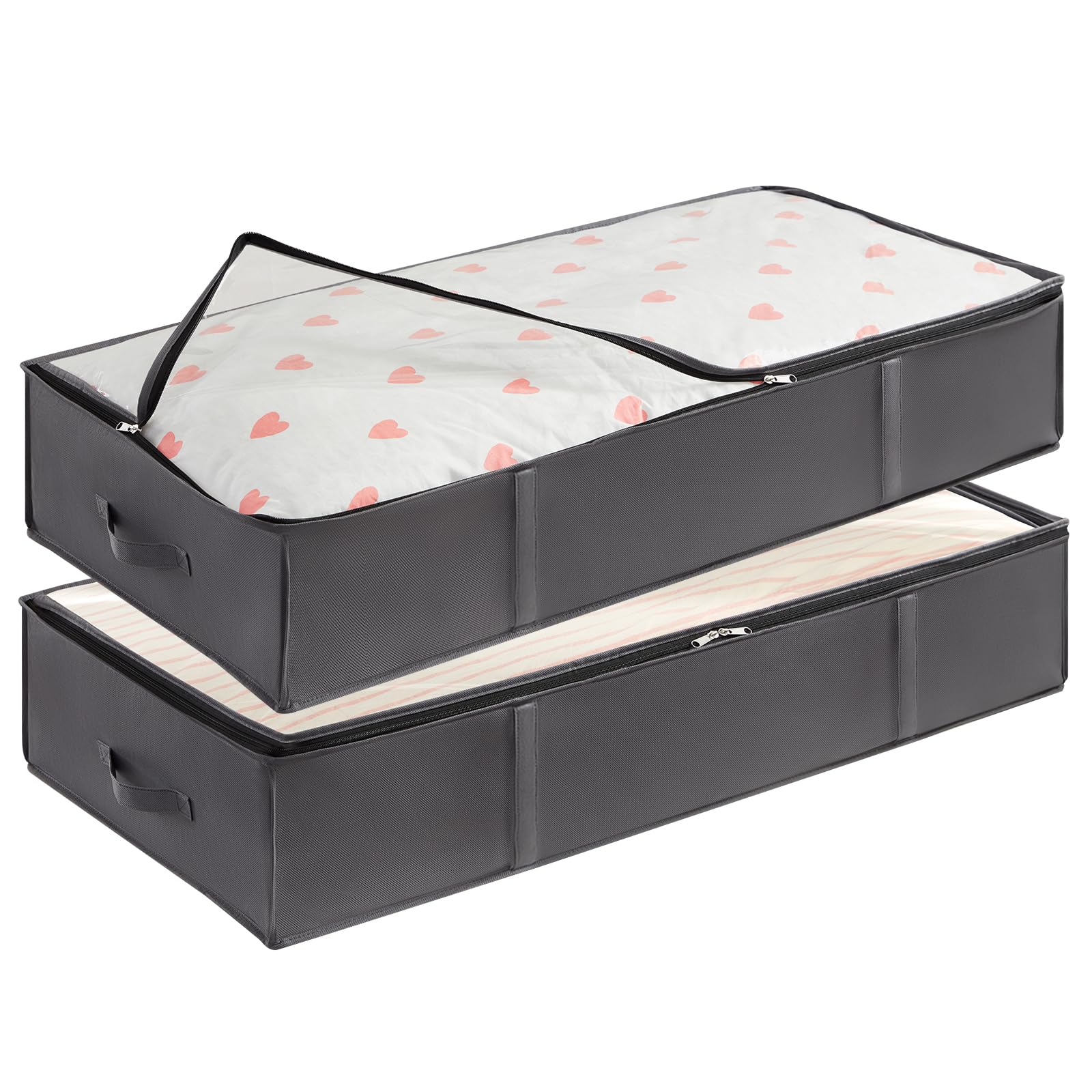 Lifewit 95L Under Bed Storage Containers, Large Capacity Blanket Storage Bags with Reinforced Handle, Organization and Storage for Comforters, Sheets, Clothes, Bedroom, College Dorm