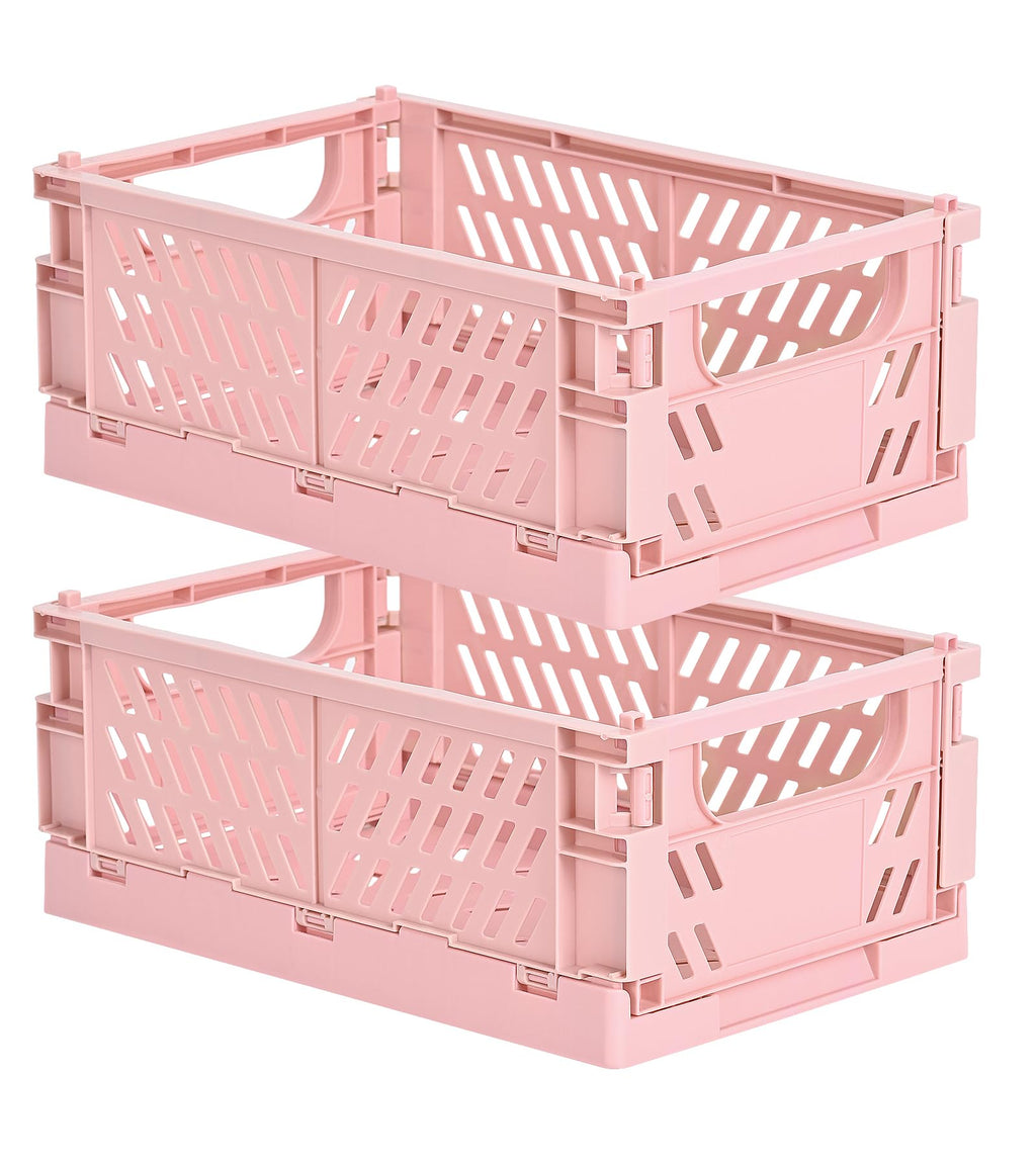 HUUSMOT Collapsible Small Plastic Storage Baskets