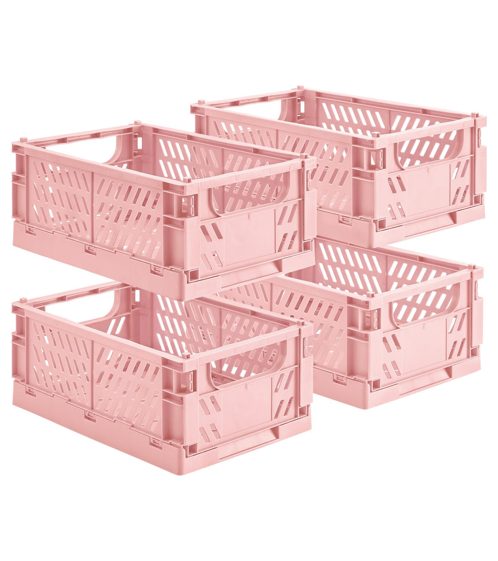 HUUSMOT Collapsible Small Plastic Storage Baskets
