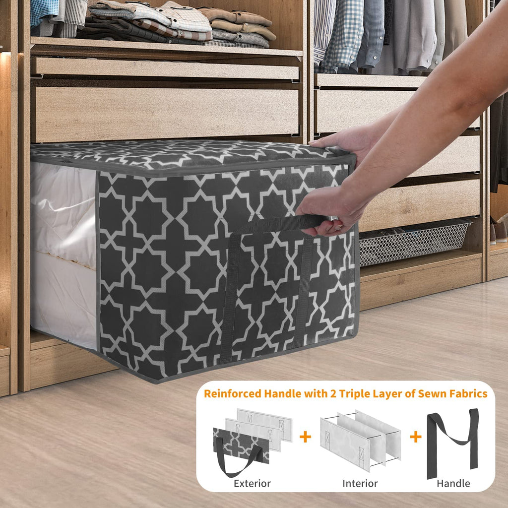 GhvyenntteS Large Capacity Clothes Storage Bag Organizer
