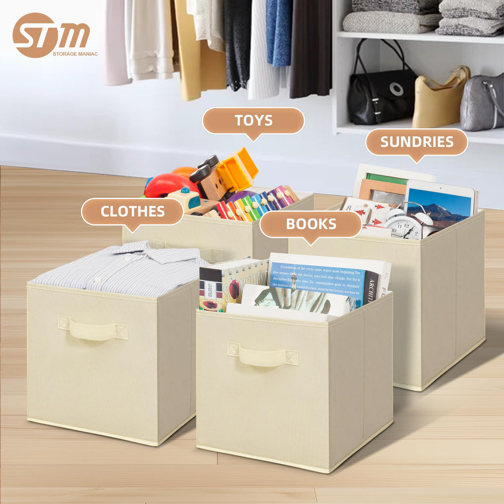 STORAGE MANIAC Storage Cubes, Collapsible Fabric Shelf Bins