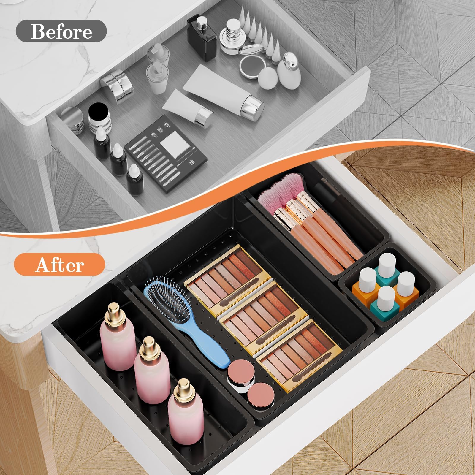 SpaceHacks 25 PCS Plastic Drawer Organizer
