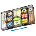 Marbrasse Expandable Desk Drawer Organizer with 10 Adjustable Compartments, Mesh Tray for Office Supplies, Makeup & Vanity