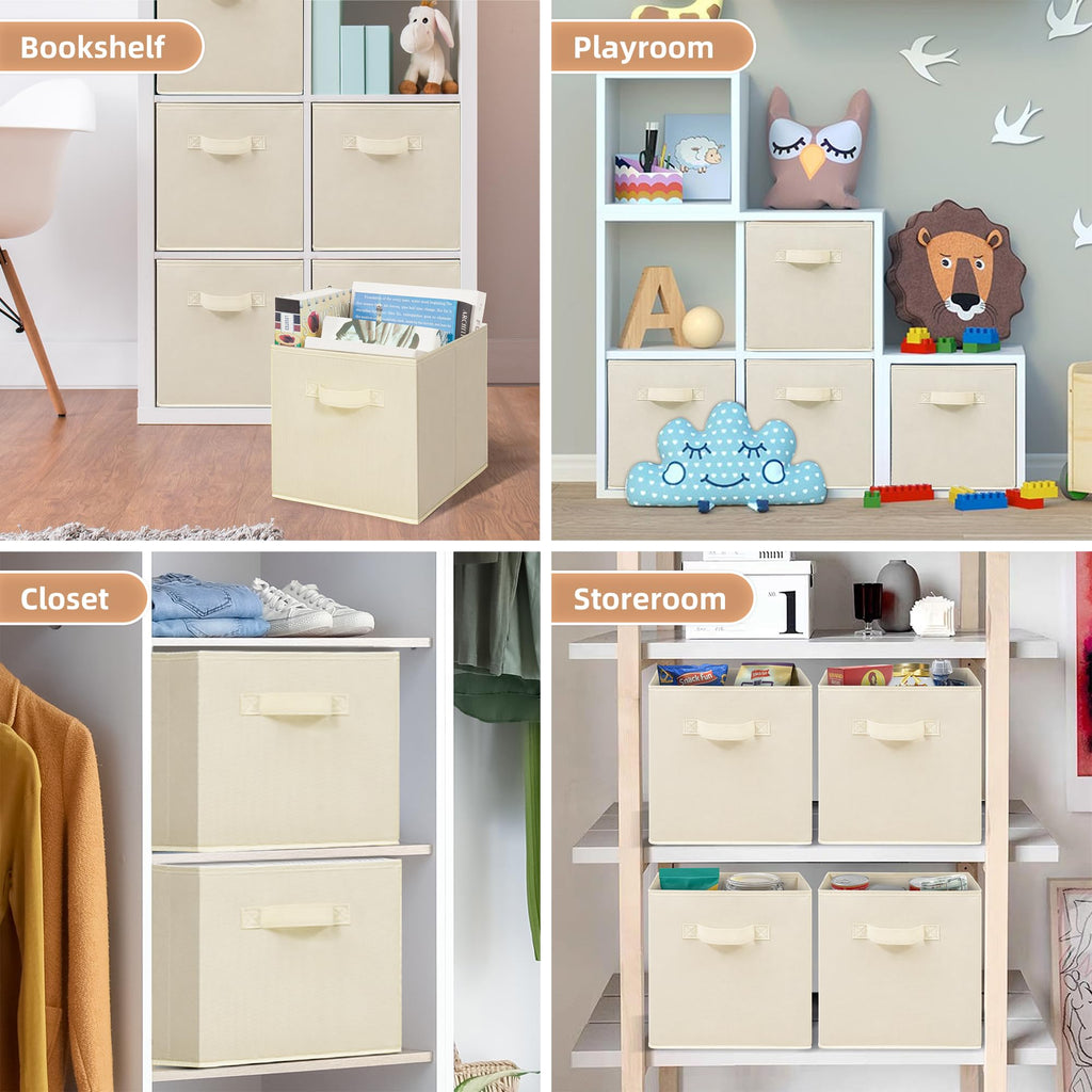 STORAGE MANIAC Storage Cubes, Collapsible Fabric Shelf Bins