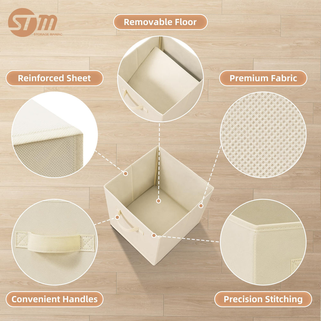 STORAGE MANIAC Storage Cubes, Collapsible Fabric Shelf Bins