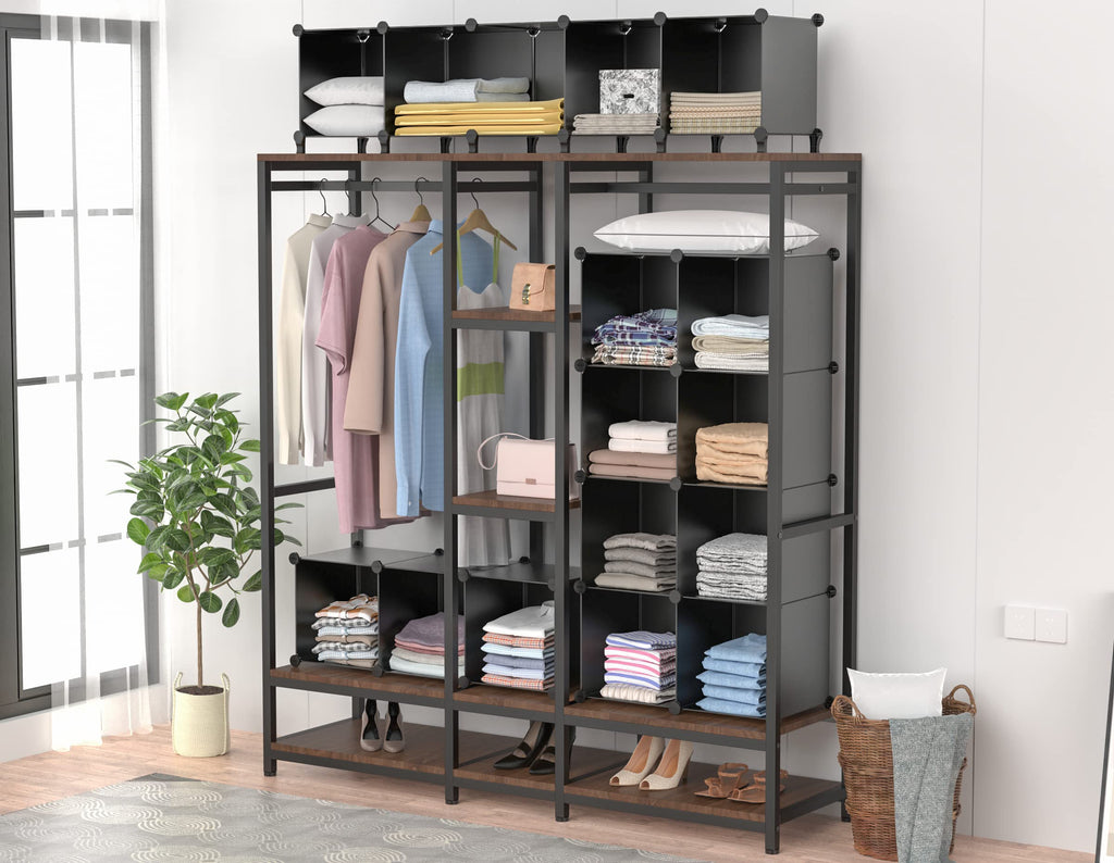 HOMIDEC Closet Organizers and Storage, 9 Cube Storage Organizer, Black