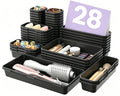 【Military Grade】A-LuGei Drawer Organizer,【𝟱𝗦𝗶𝘇𝗲】Makeup organizer,【Holds 177 Items】Bathroom Organizers and Storage,Organization and Storage,Desk Drawer Organizer for Vanity
