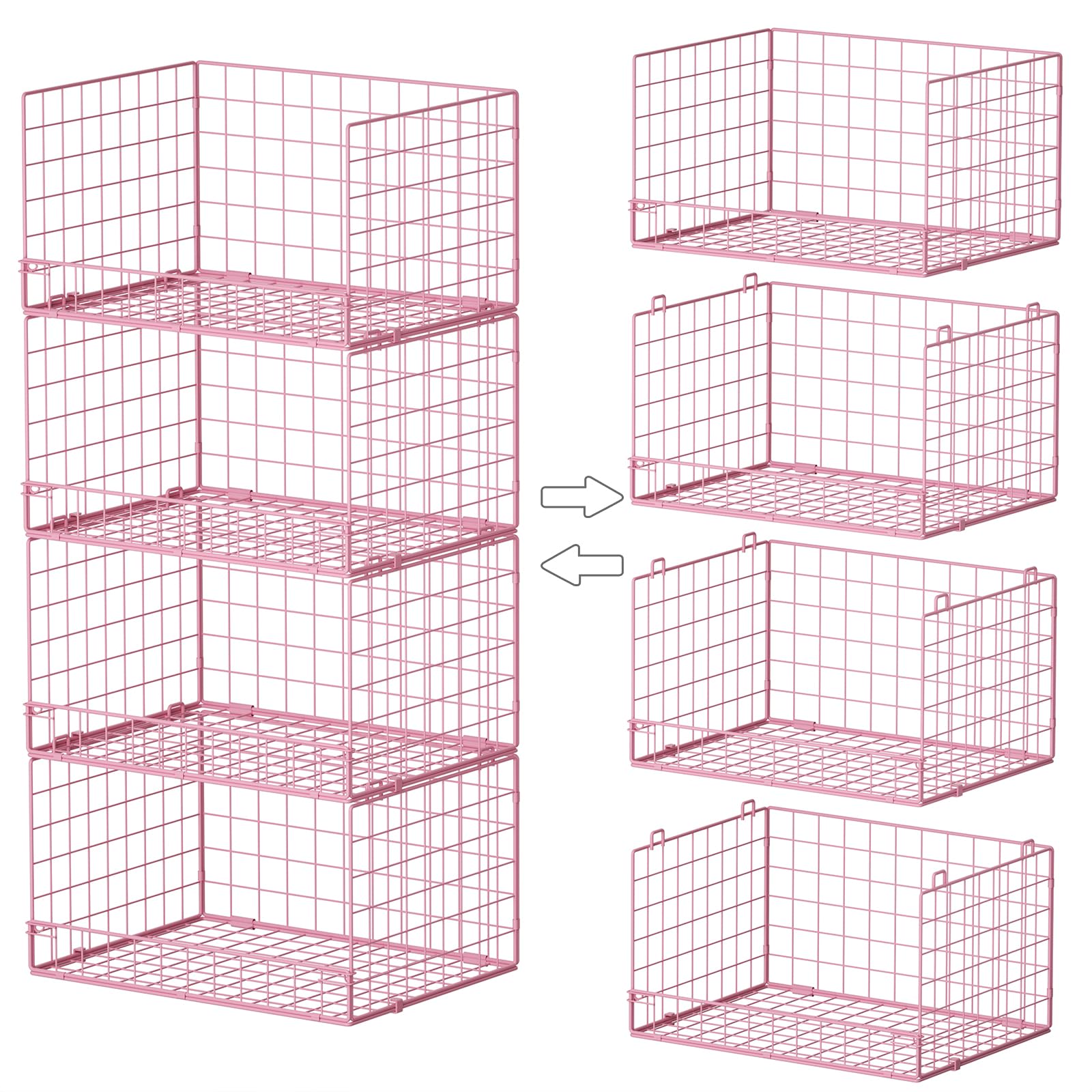 Yociyoga Stackable Closet Shelf Organizer