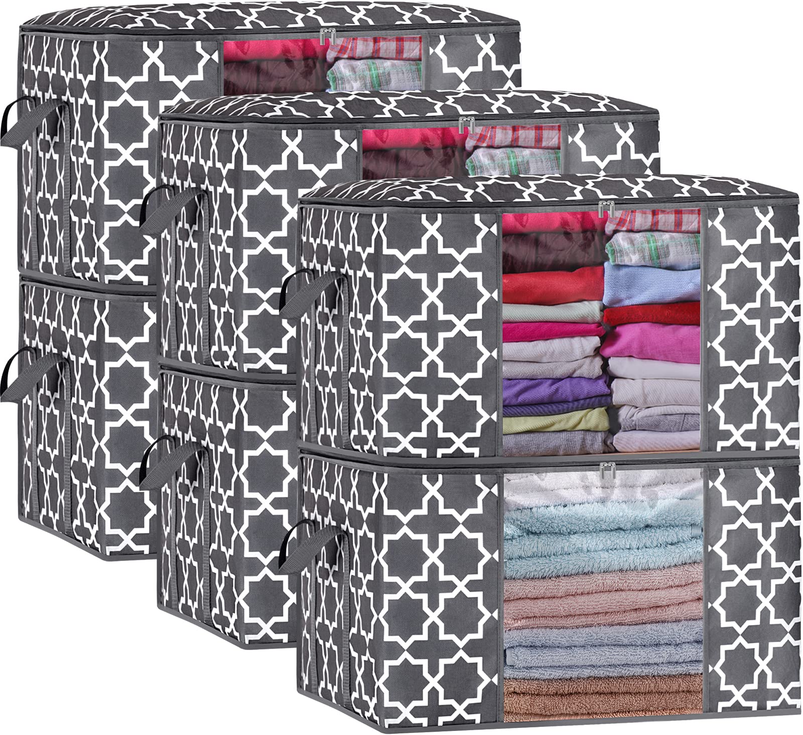 GhvyenntteS Large Capacity Clothes Storage Bag Organizer