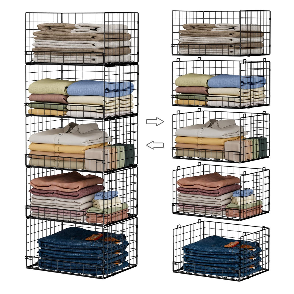 Yociyoga Stackable Closet Shelf Organizer