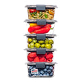 Rubbermaid Brilliance Meal Prep Containers, 2-Compartment Food Storage Containers, 2.85 Cup