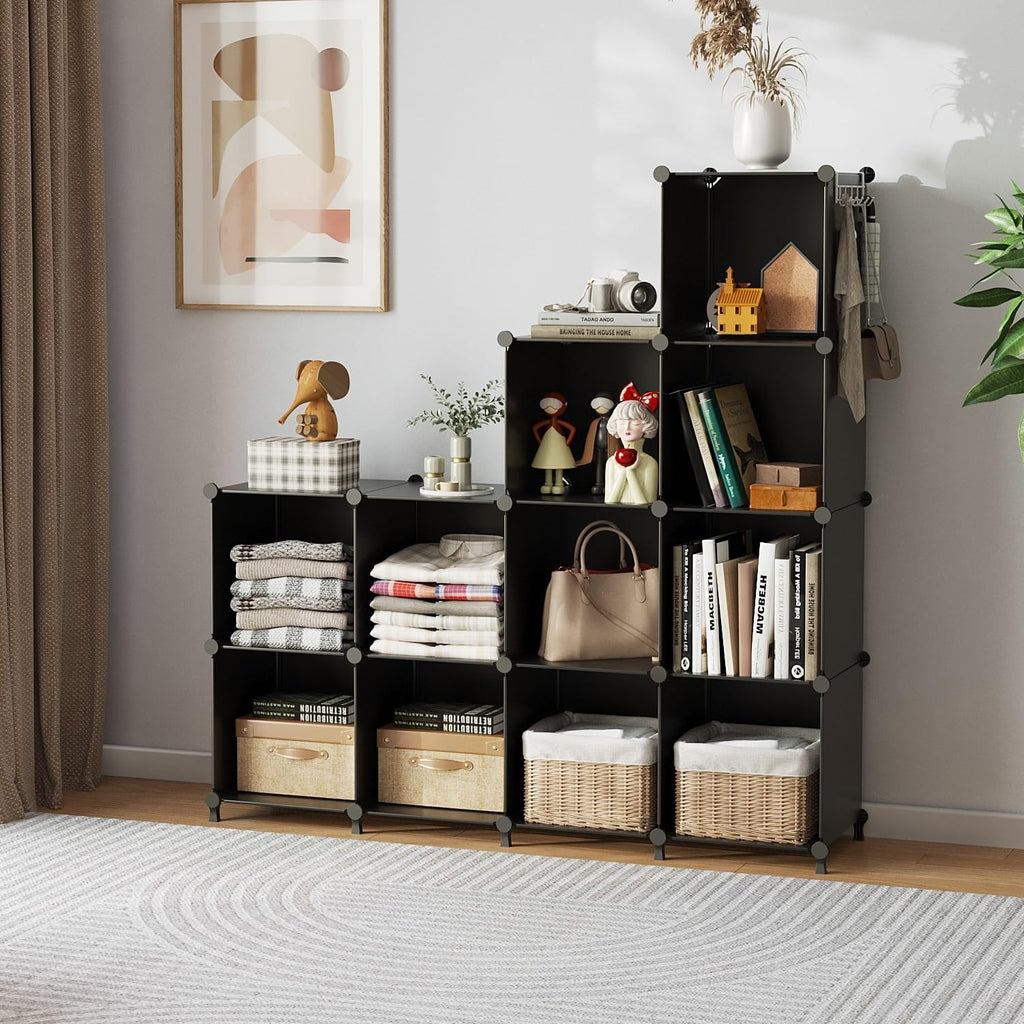 AWTATOS Cube Storage Organizer, Plastic Cube Shelf Organizer, DIY Closet Organizers Storage Shelves