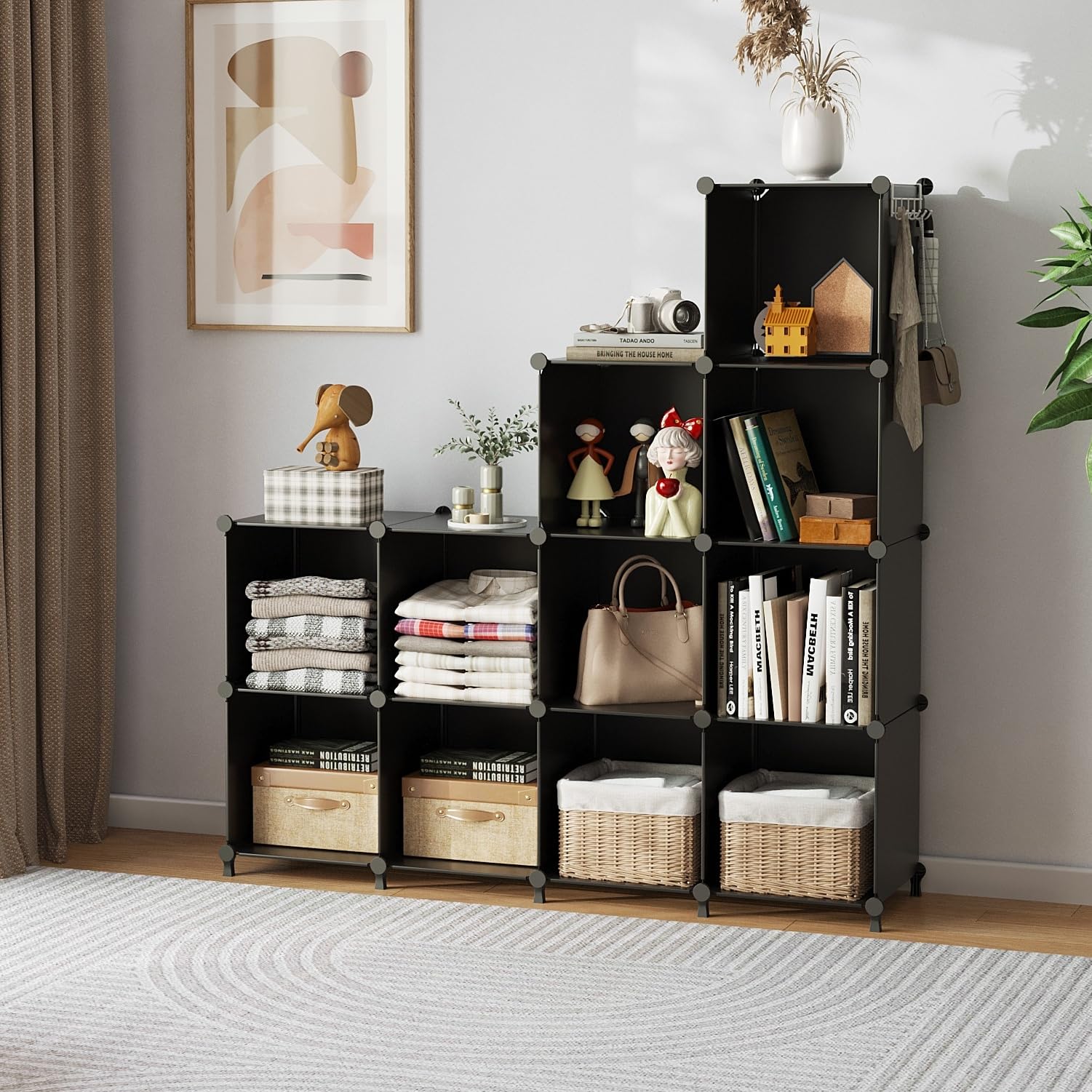 AWTATOS Cube Storage Organizer, Plastic Cube Shelf Organizer, DIY Closet Organizers Storage Shelves